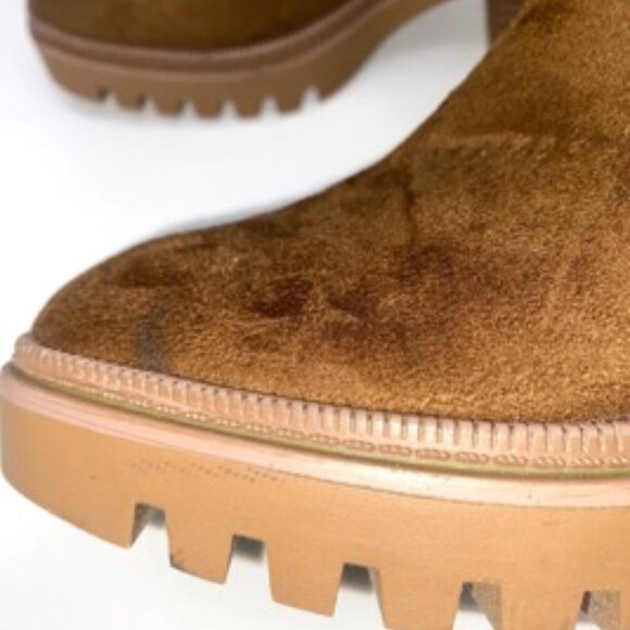 Bamboo Affirm-01 Faux Suede Chelsea Women's Boot Brown Size 6 - Picture 7 of 8